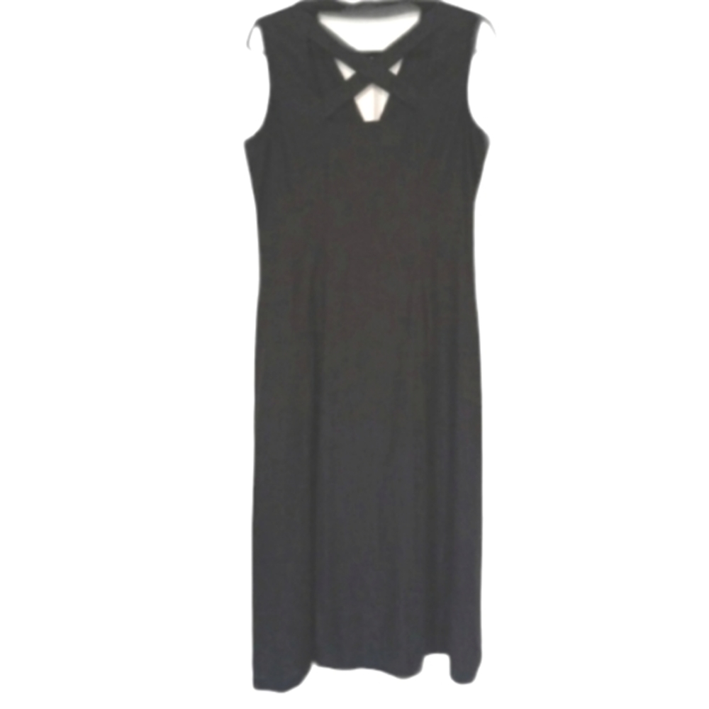 Reese Kelly 55% Linen / Rayon Blend Black Dress Size Medium NWOT